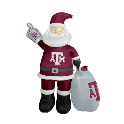 Texas A&M 7ft Yard Inflatable Santa Claus - Logo Brands
