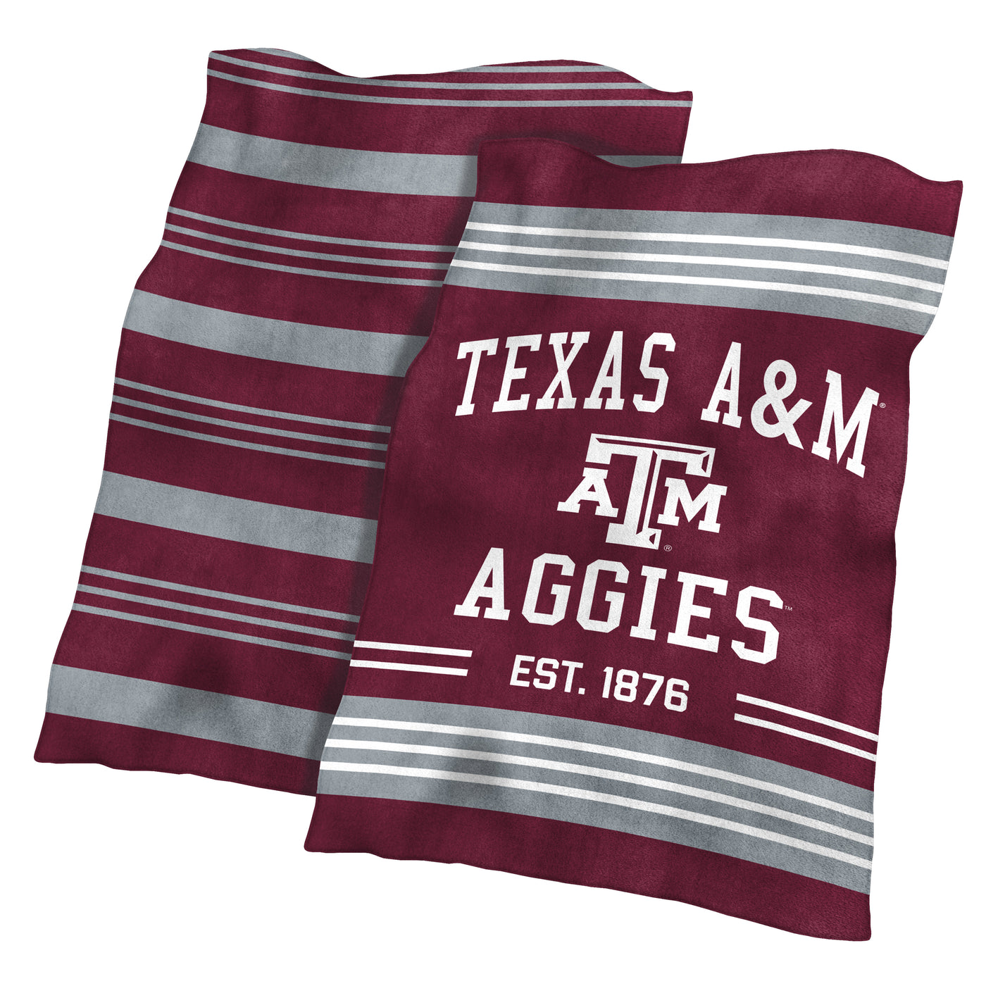 TX A&M Colorblock Plush Blanket