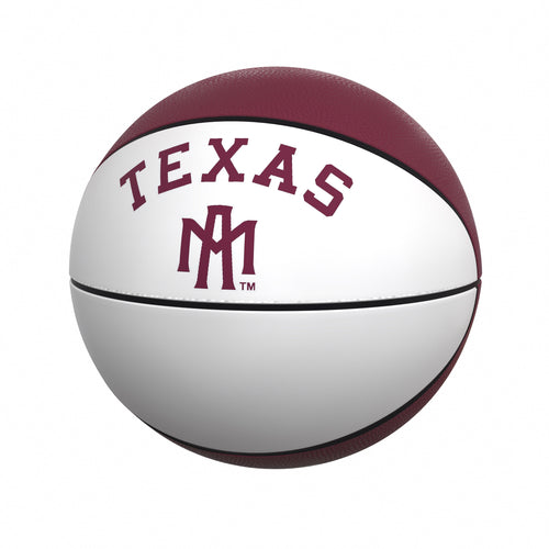 Official Texas A&M autograph basketball by Logo Brands, recreation size with signature details visible on the basketball surface.