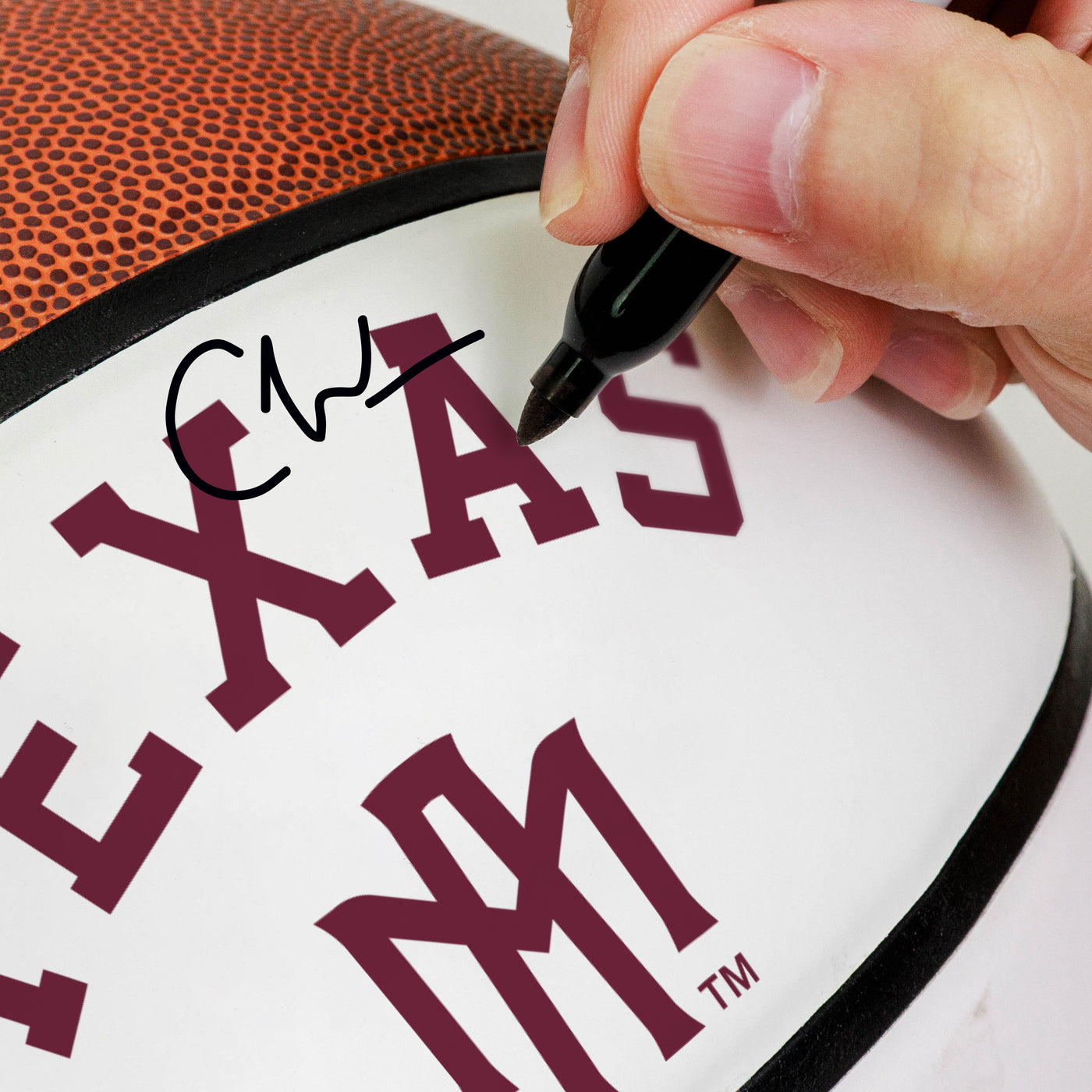 Texas A&M Official-Size Autograph Basketball - Logo Brands