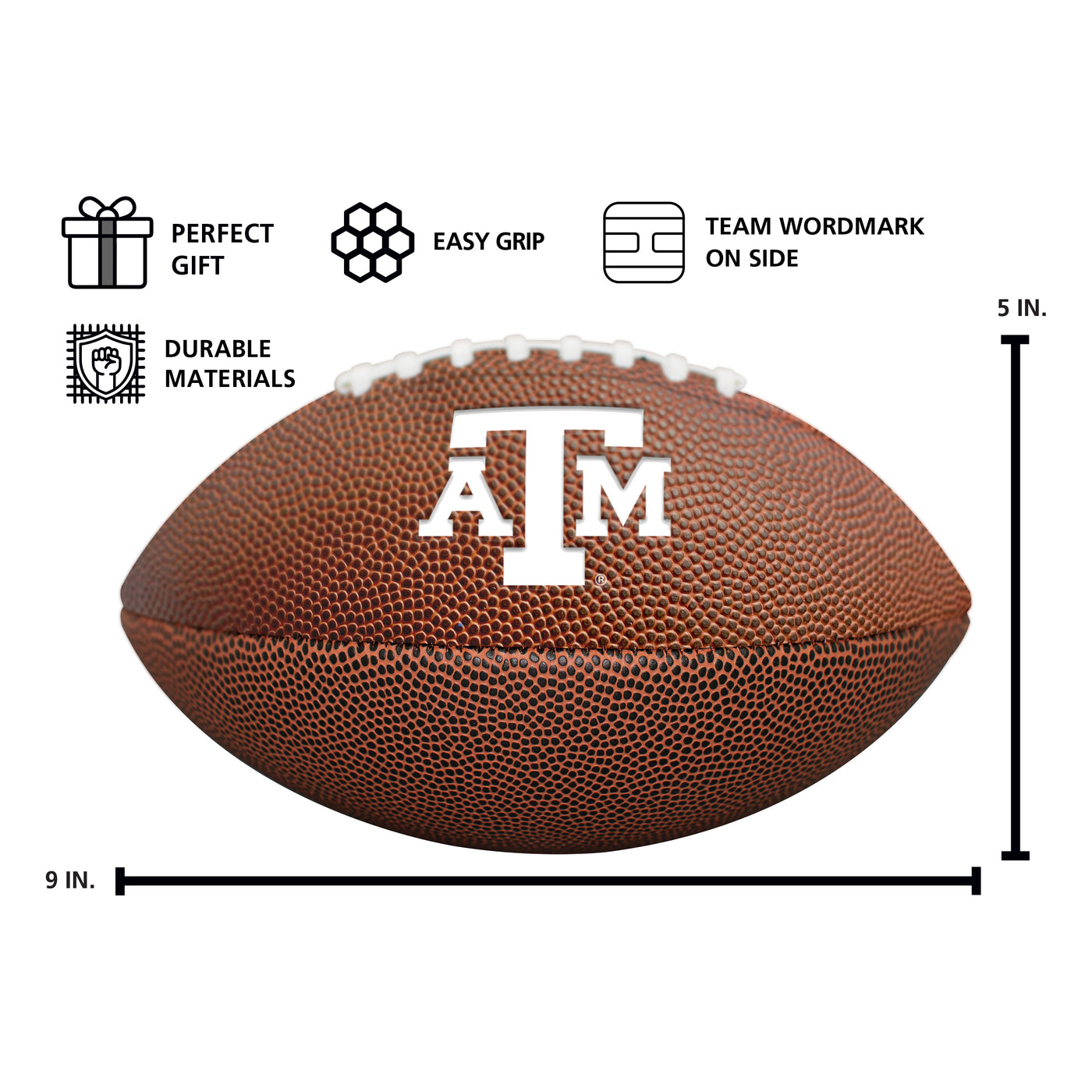 Texas A&M Mini Size Composite Football - Logo Brands