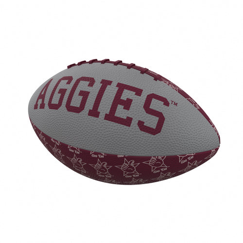 Miniature rubber football for recreation, Texas A&M branded, perfect for play or display, by Logo Brands.