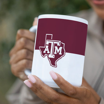 TX A&M 15oz Colorblock Sublimated Mug