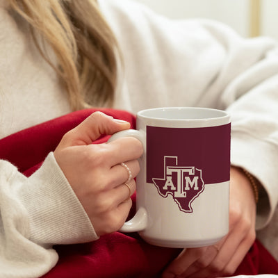 TX A&M 15oz Colorblock Sublimated Mug