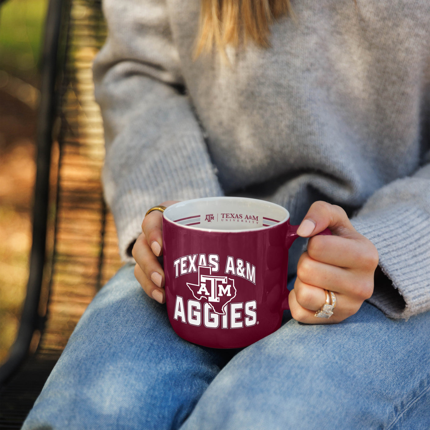 Texas A&M 15oz Stripe Mug