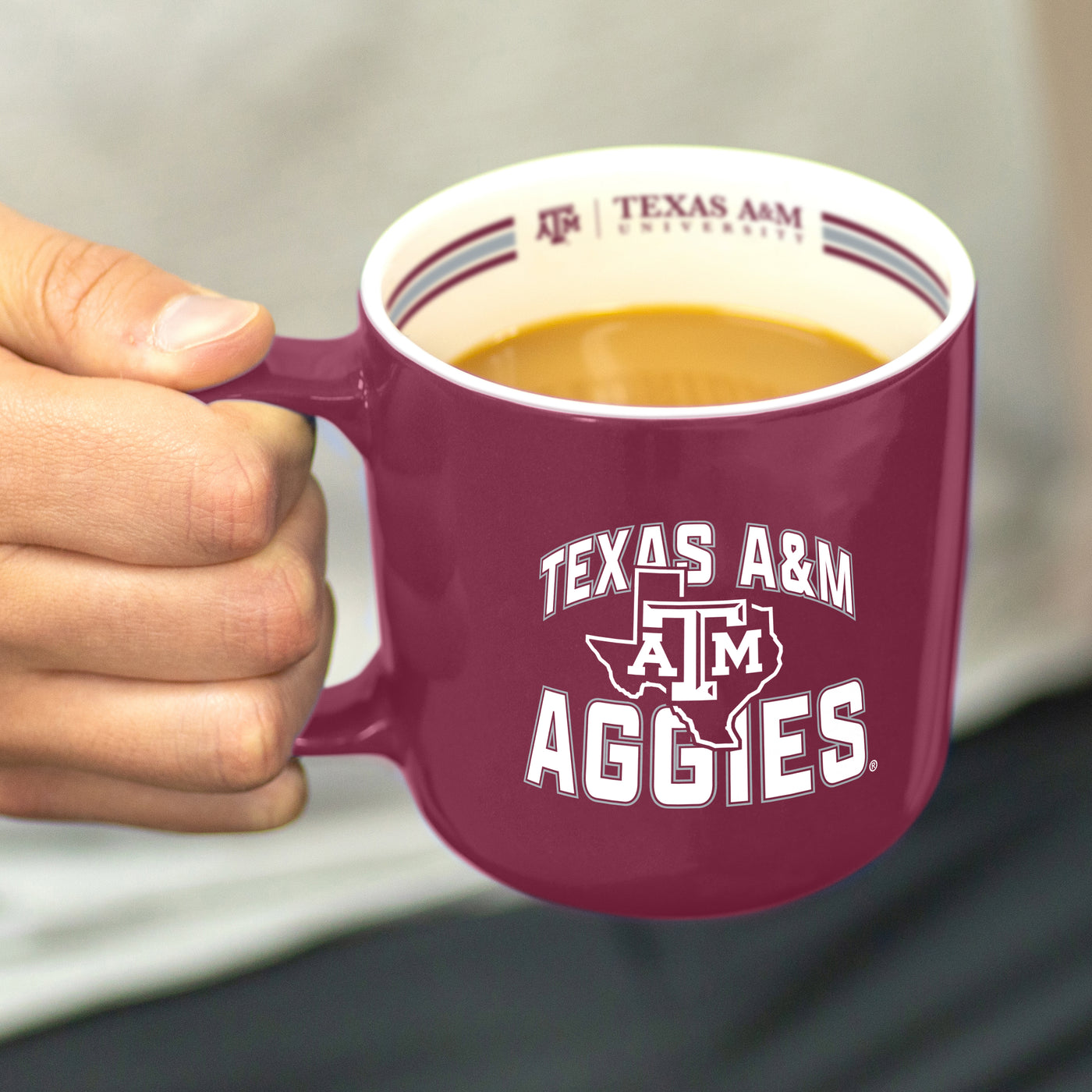 Texas A&M 15oz Stripe Mug