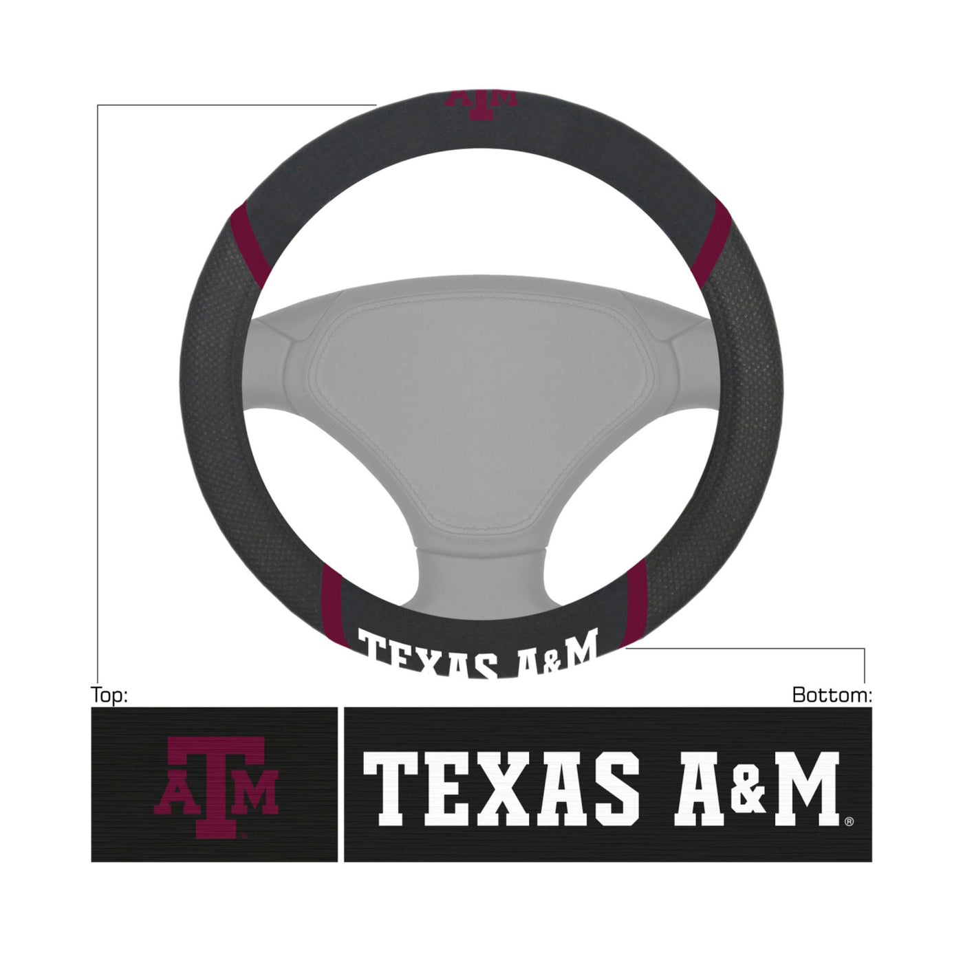 Texas A&M University Steering Wheel Cover