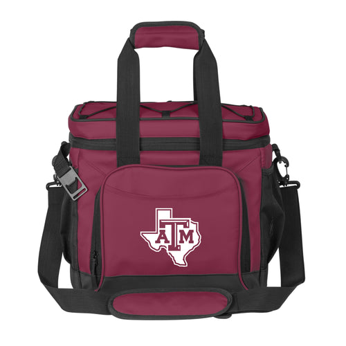 Texas A&M 24 Flex Can Cooler by Logo Brands, insulated cooler with team logo, designed for keeping cans cold.