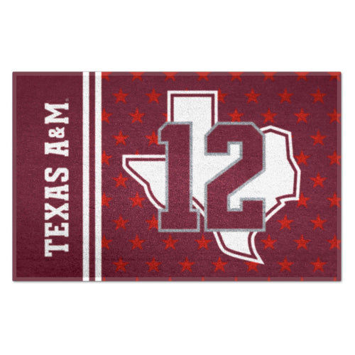 Texas A&M University starter mat by Logo Brands featuring the Texas A&M logo and university colors on a durable mat.