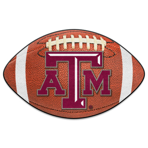 Texas A&M University football mat by Logo Brands featuring the university logo and team colors on a durable mat.