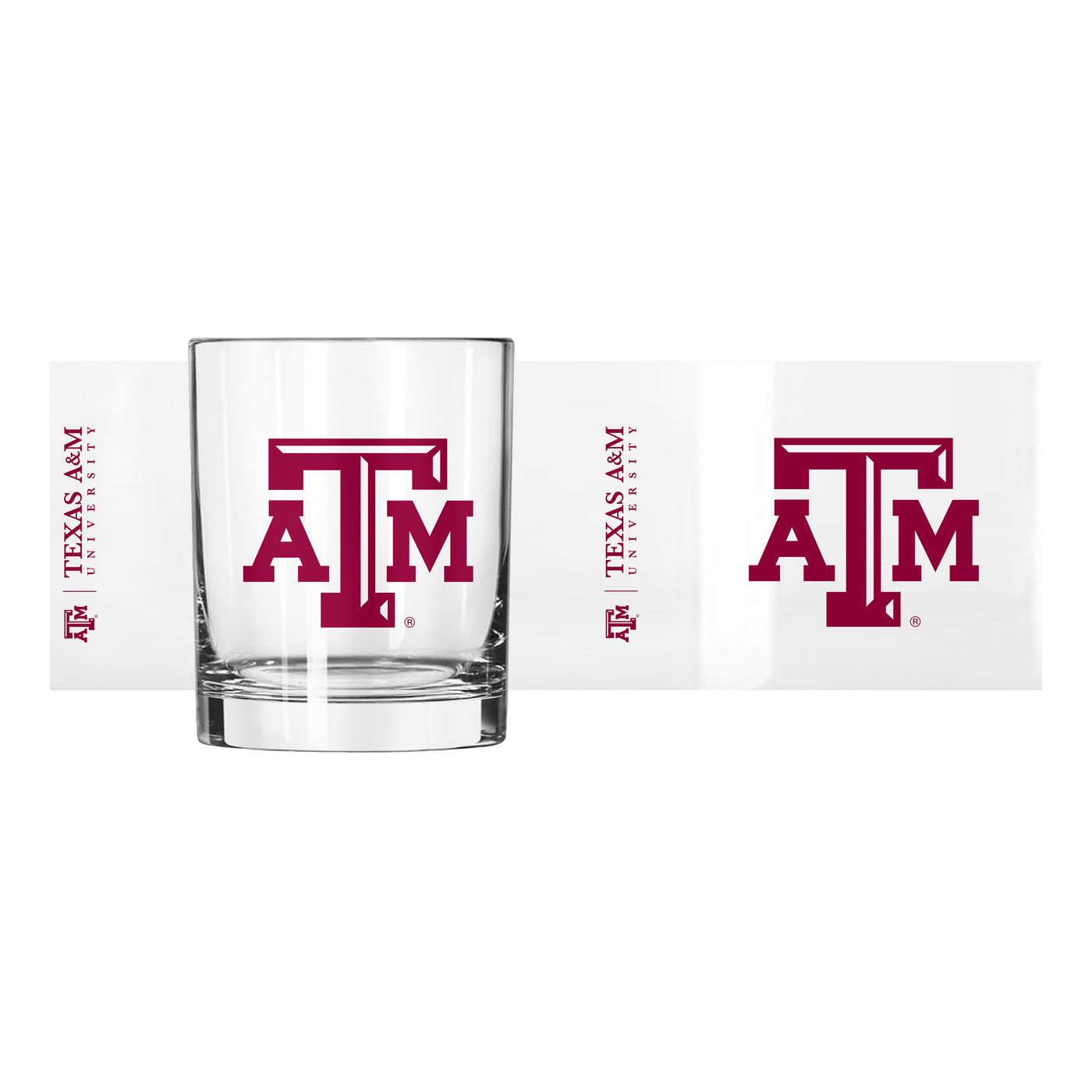 Texas A&M 14oz Gameday Rocks Glass