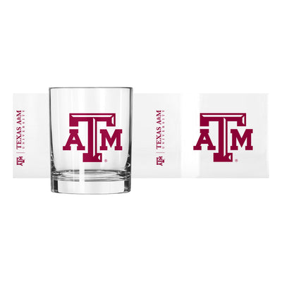 Texas A&M 14oz Gameday Rocks Glass