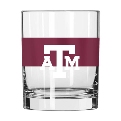 Texas A&M 14oz Colorblock Rocks Glass