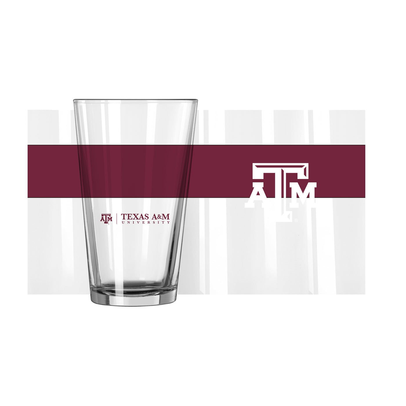 Texas A&M 16oz Colorblock Pint Glass