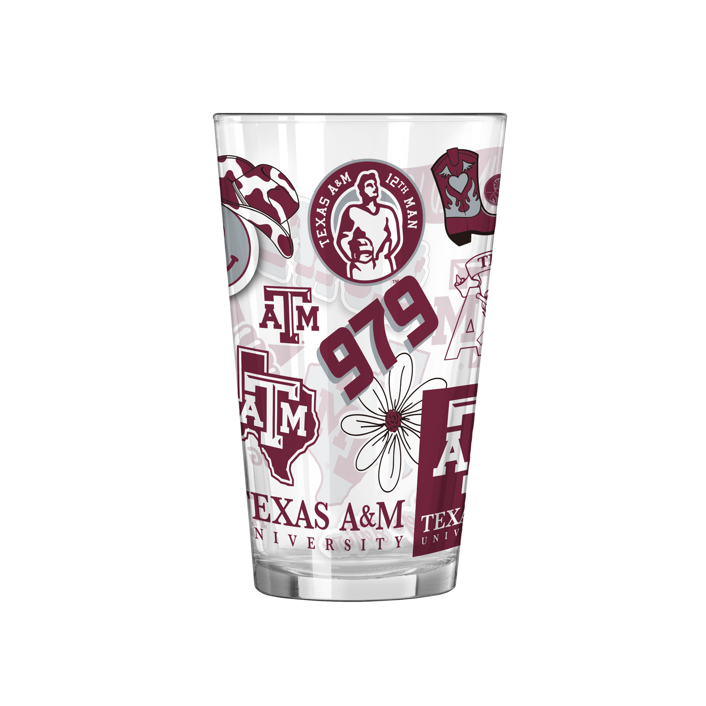 Texas A&M 16oz Native Pint Glass