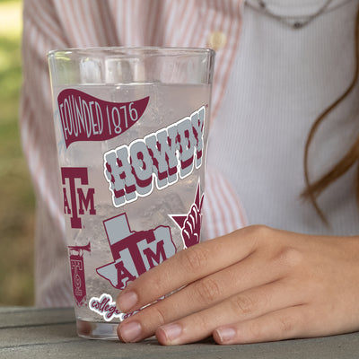 Texas A&M 16oz Native Pint Glass