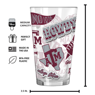 Texas A&M 16oz Native Pint Glass
