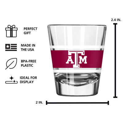 Texas A&M 2oz Stripe Shot Glass