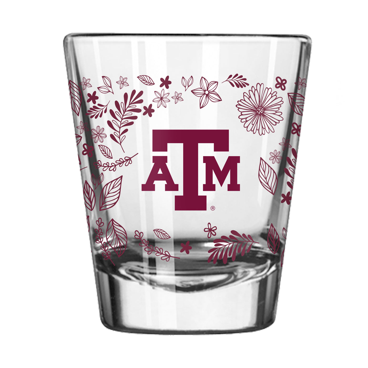 Texas A&M 2oz Botanical Shot Glass