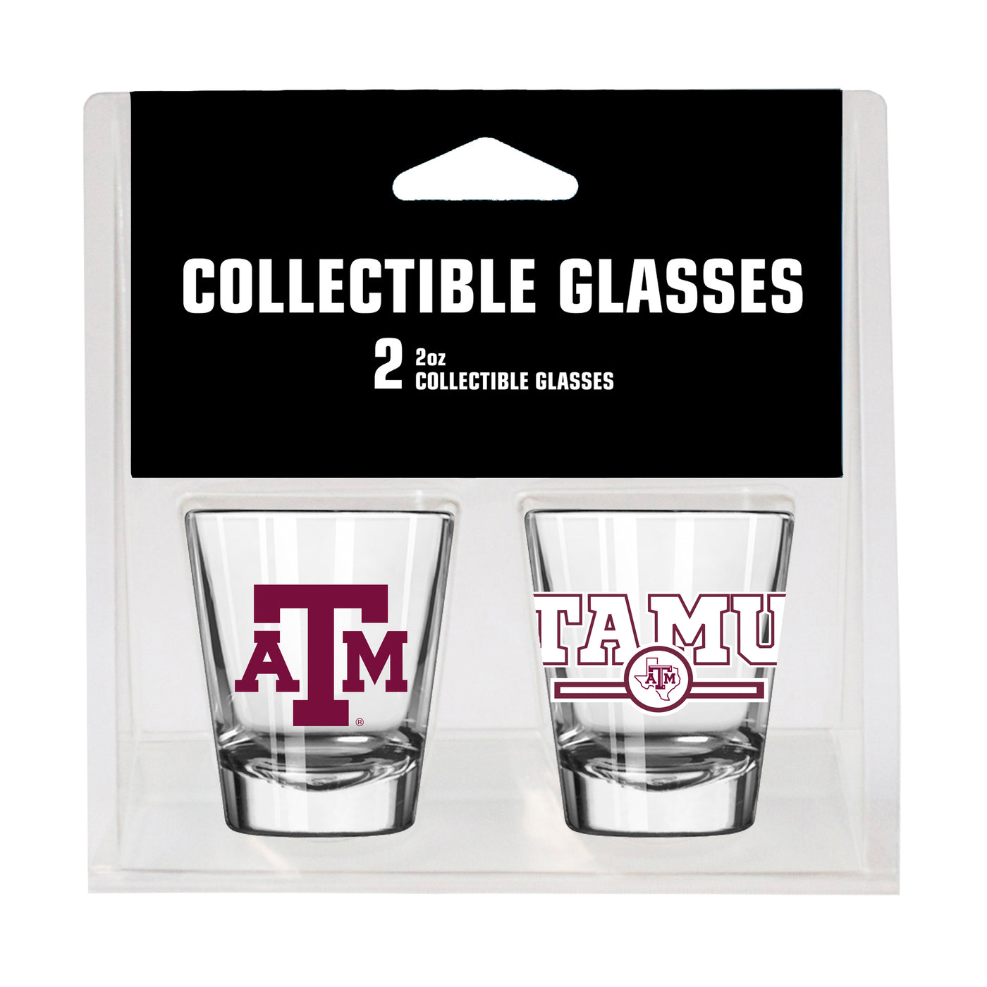 Texas A&M Campus Colors 2oz Letterman Shot Glass 2 Pack