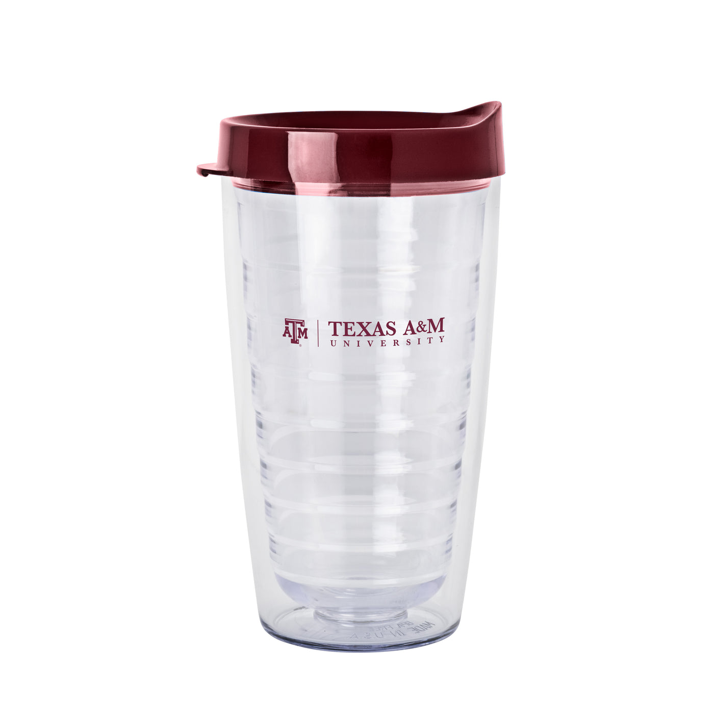 Texas A&M 16oz Flipside Dbl Wall Clear Tumbler