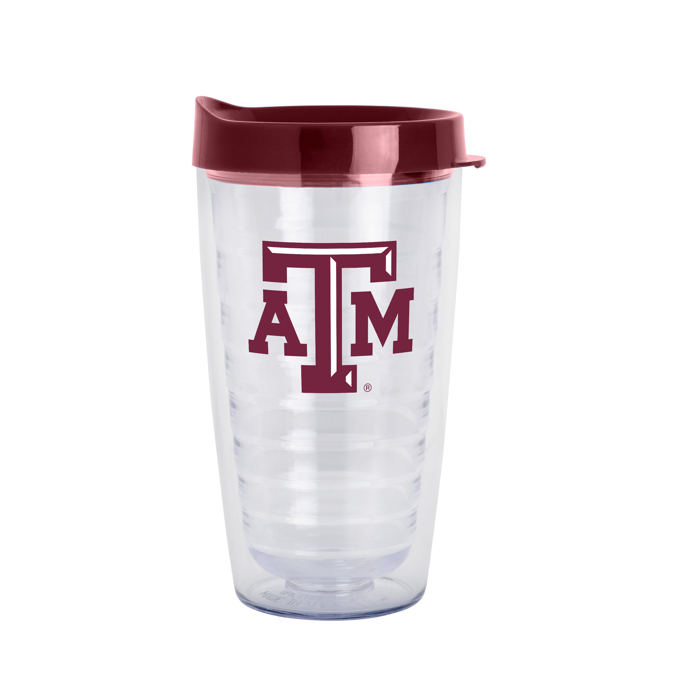 Texas A&M 16oz Flipside Dbl Wall Clear Tumbler