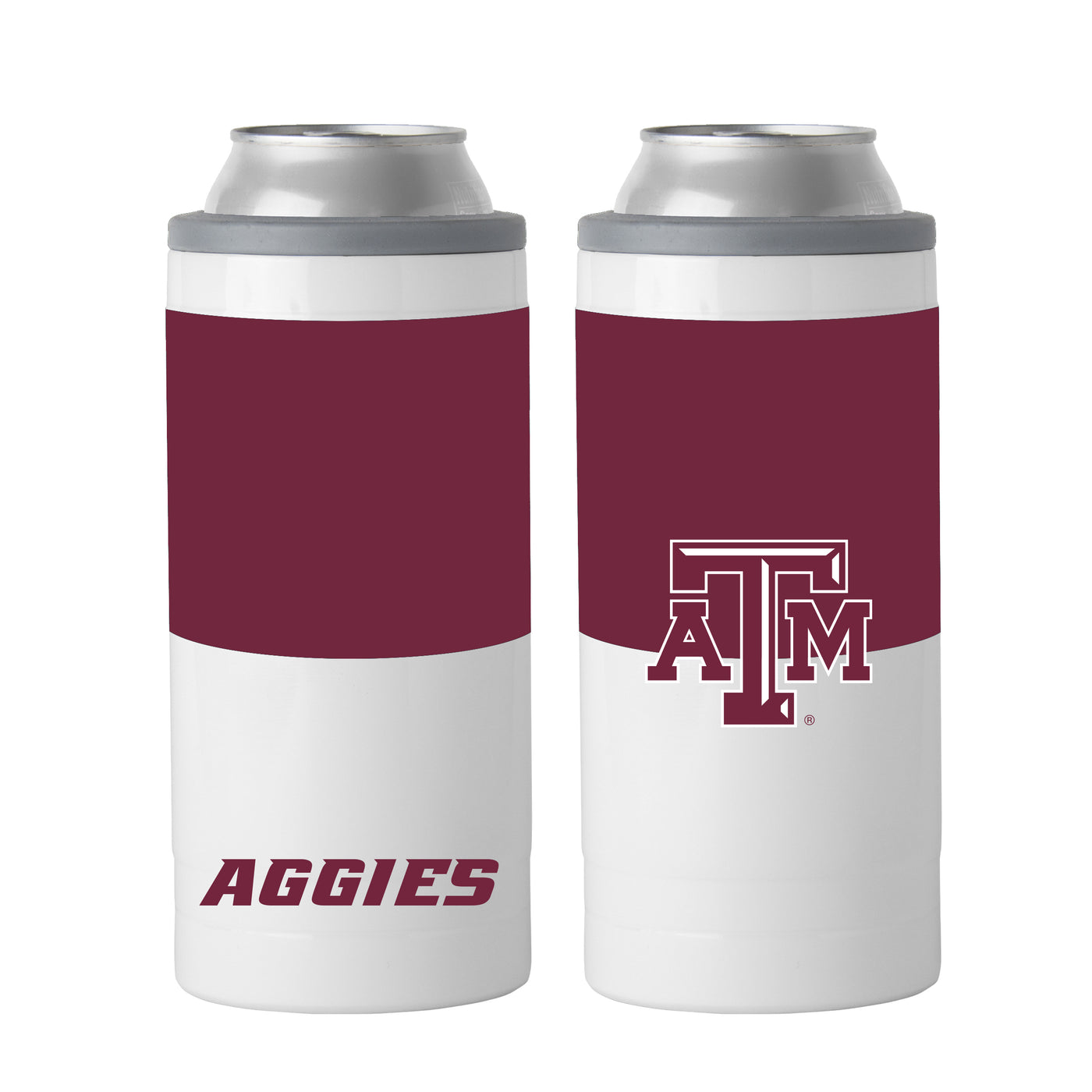 Texas A&M 12oz Colorblock Slim Can Coolie - Logo Brands