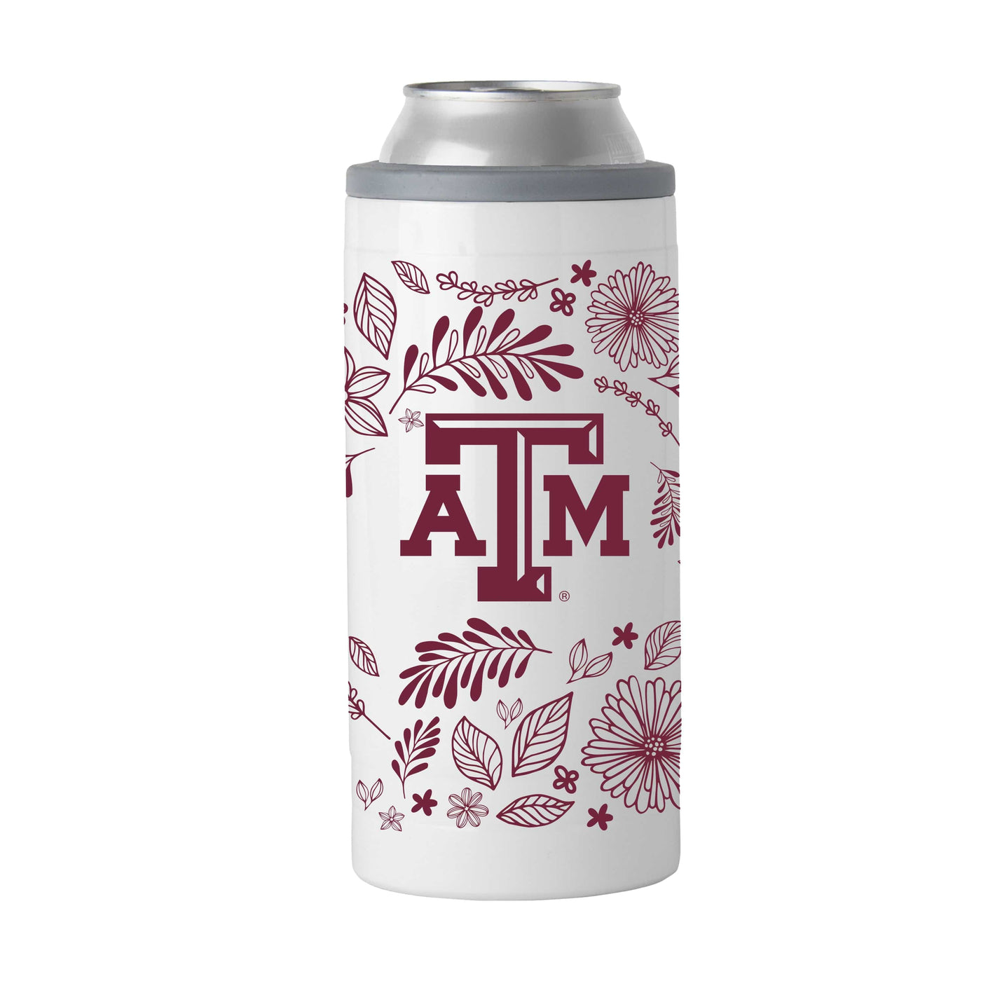 Texas A&M 12oz Botanical Slim Can Coolie