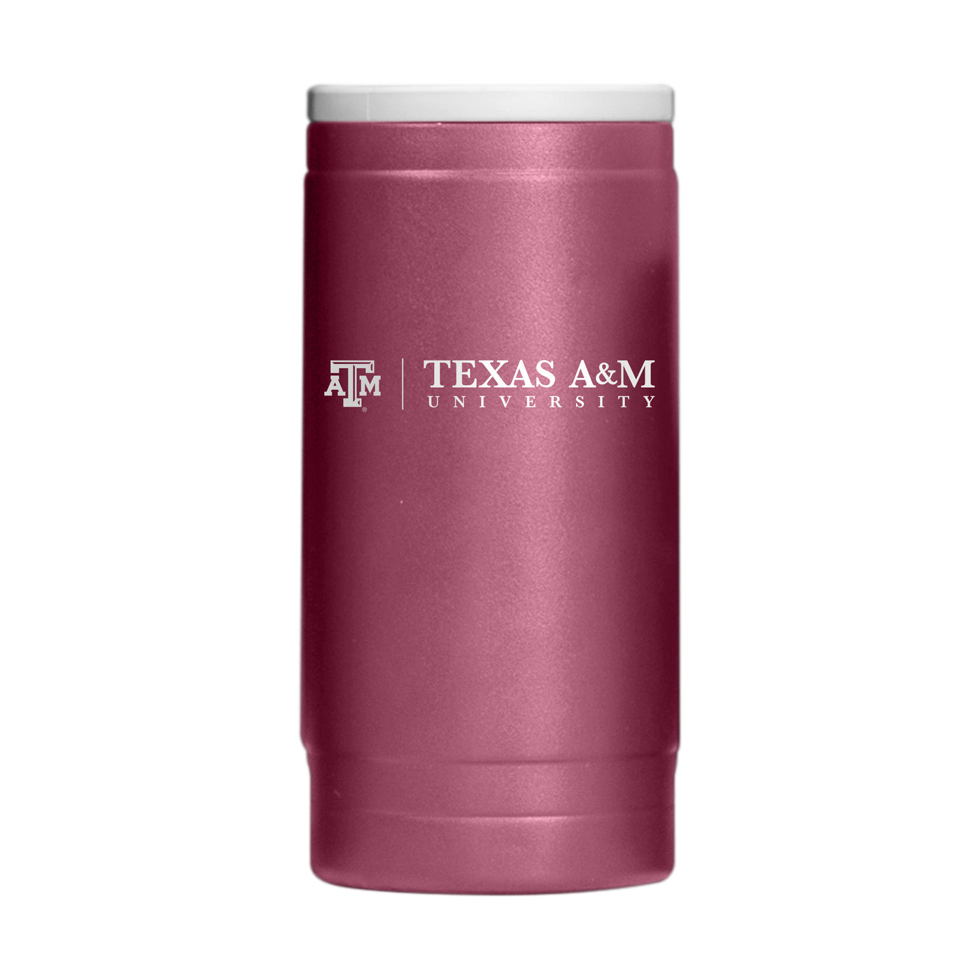 Texas A&M Flipside Powder Coat Slim Can Coolie - Logo Brands