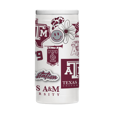 Texas A&M 12oz Native Powder Coat Slim Can Coolie