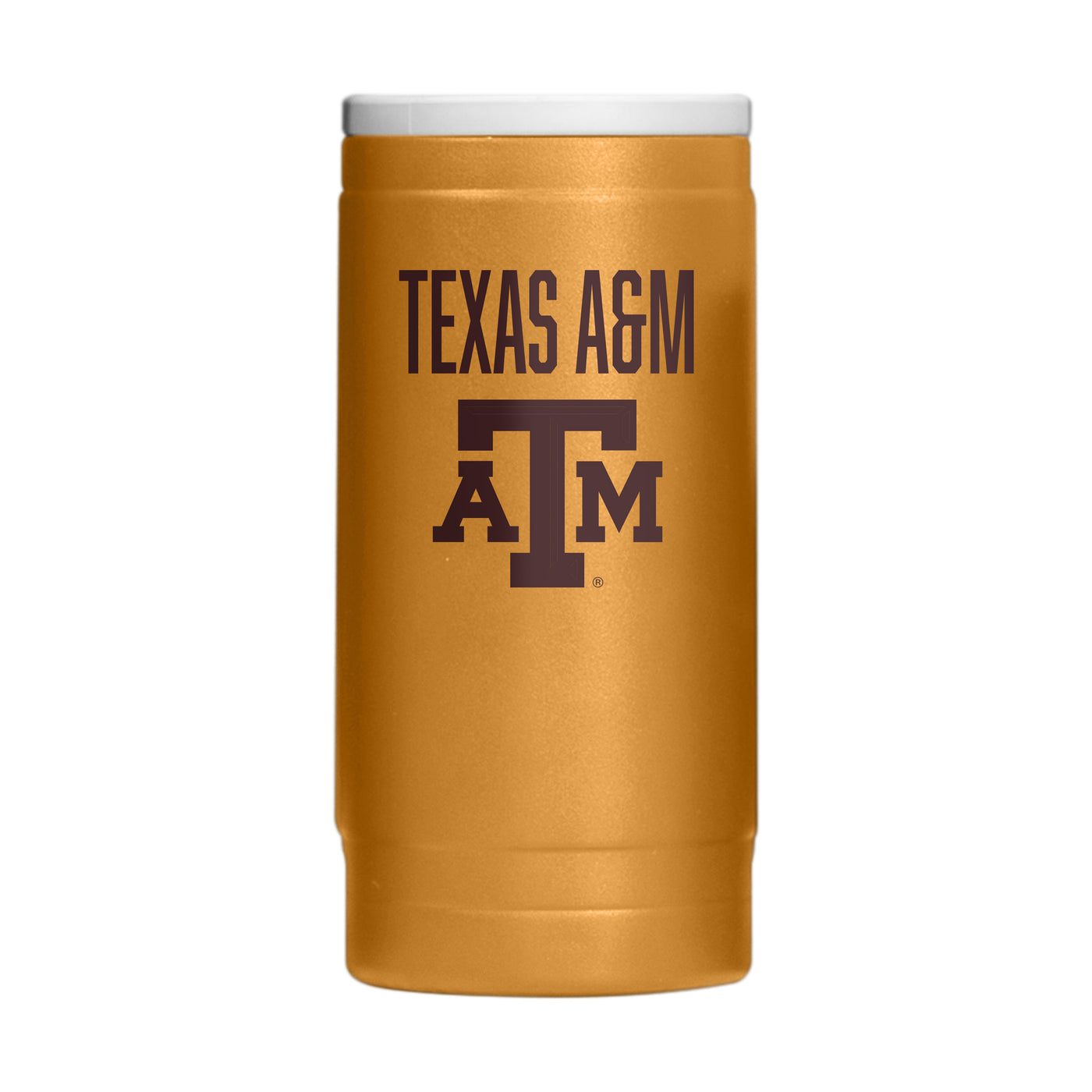 Texas A&M  Huddle Powder Coat Slim Can Coolie