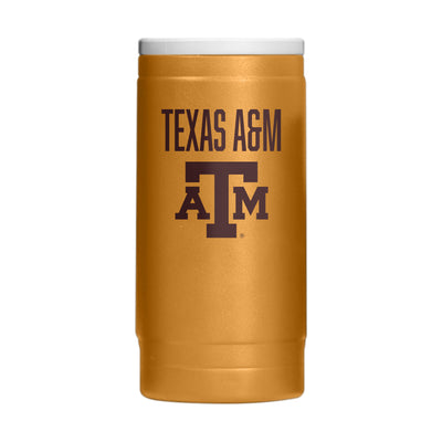 Texas A&M  Huddle Powder Coat Slim Can Coolie