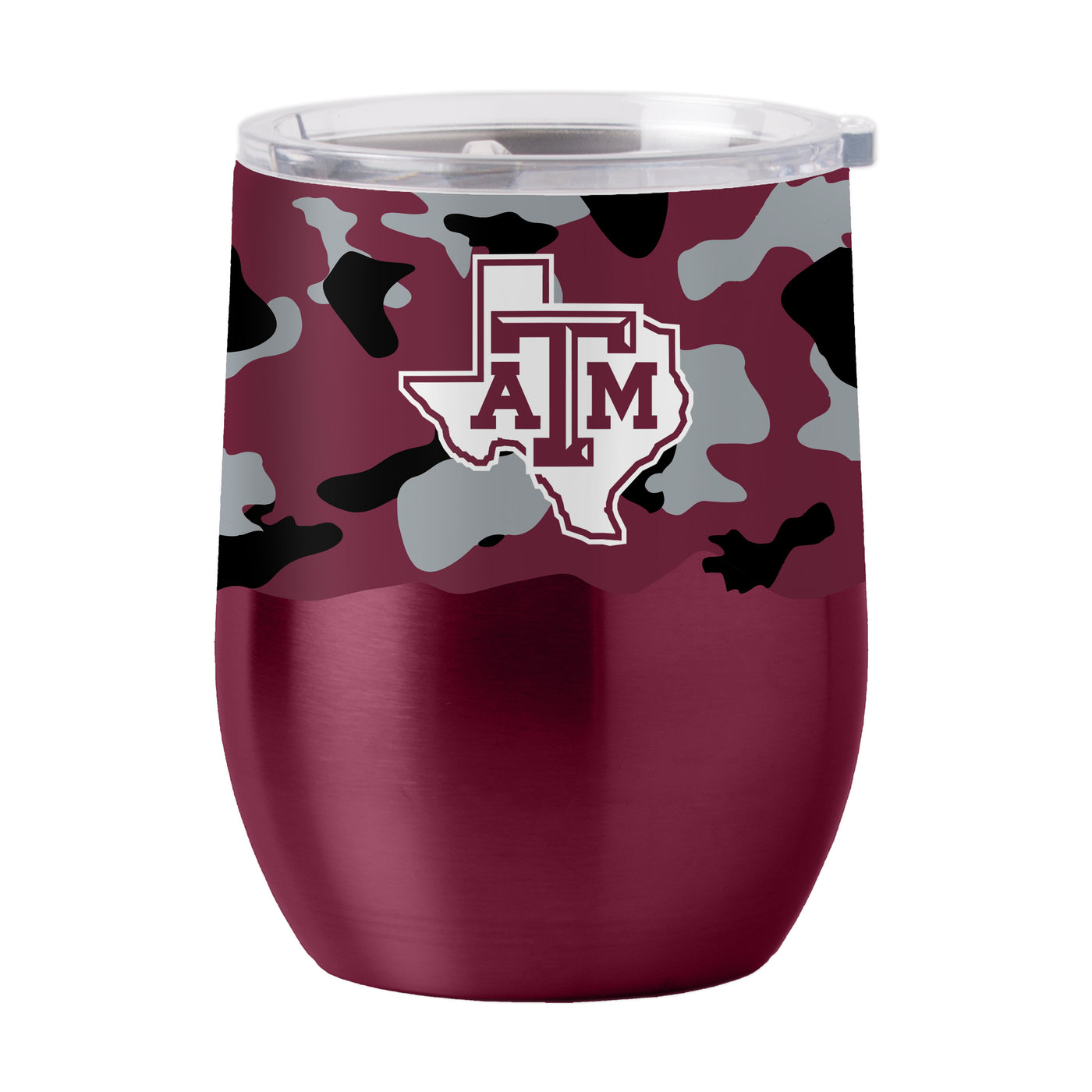 Texas A&M 16oz Camo Stainless Curved Beverage