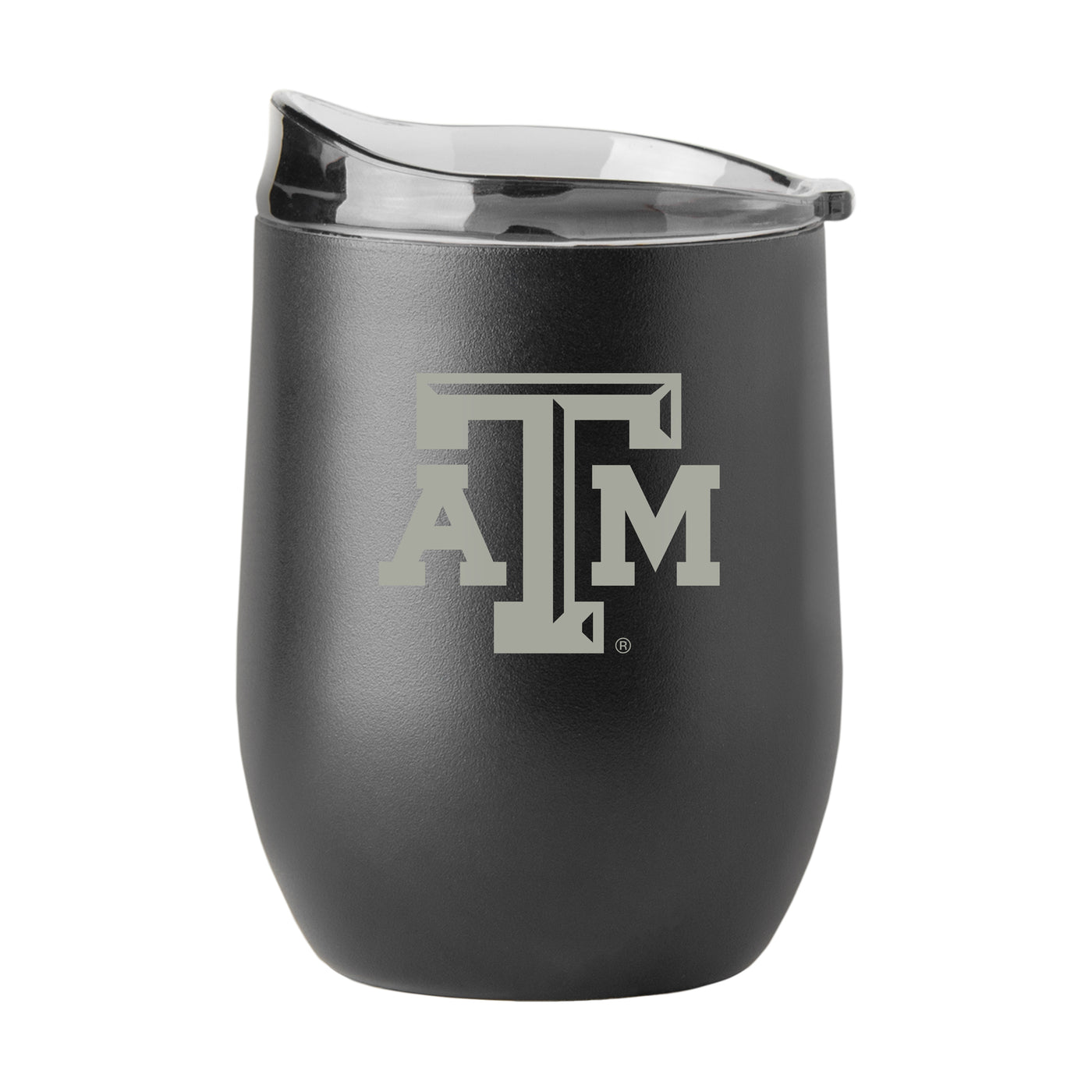 TX A&M GunMetal 16oz Black Powder Curved Beverage