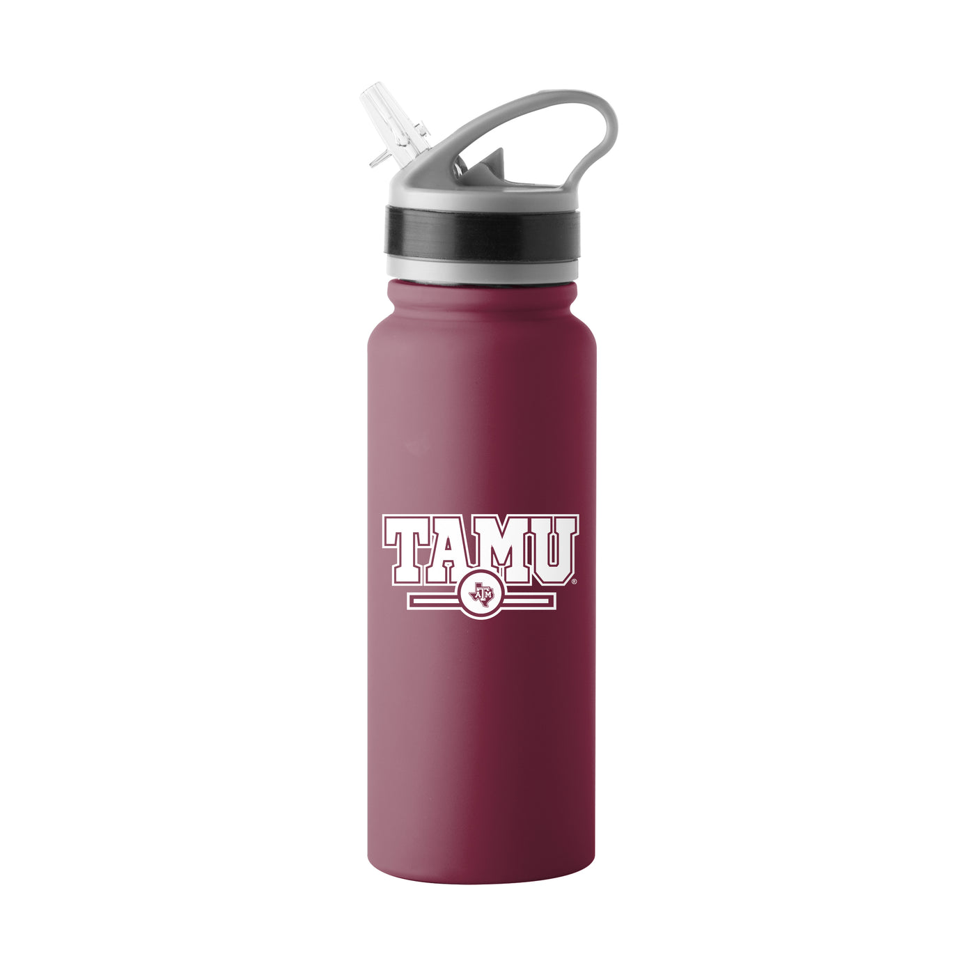 TX A&M 25oz Campus Color Letterman Stainless Single Wall Flip Top Bottle