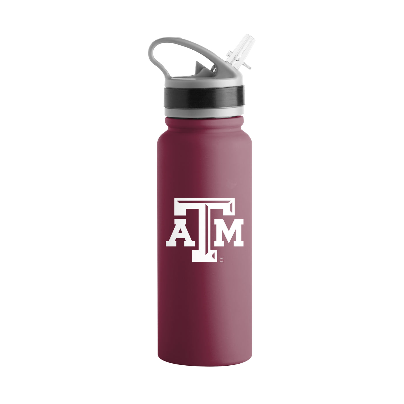 TX A&M 25oz Campus Color Letterman Stainless Single Wall Flip Top Bottle