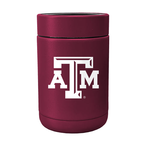 Texas A&M Flipside Powder Coat Coolie, Logo Brands drinkware with Texas A&M logo and vibrant red and gray design.
