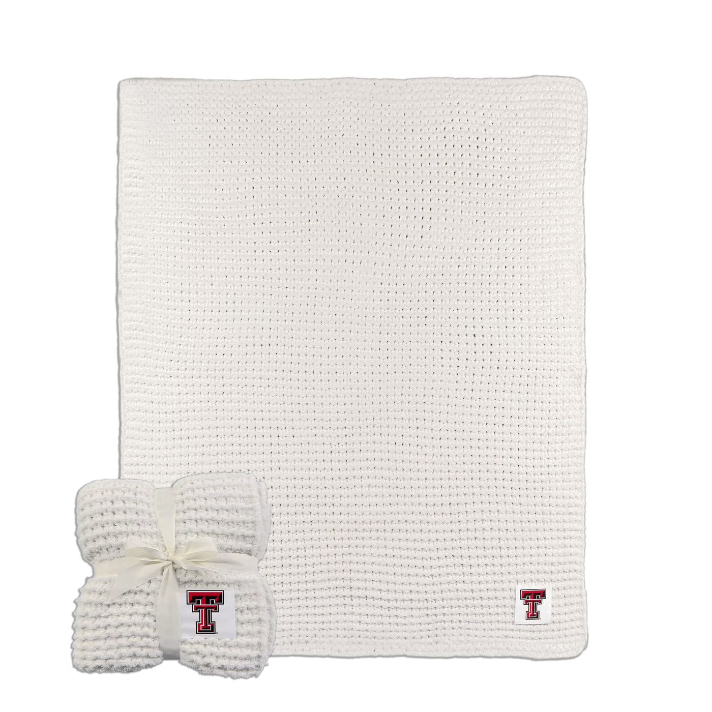 Texas Tech Cable Knit Throw 50x60