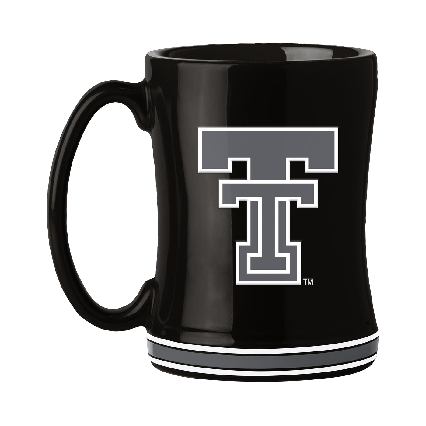 Texas Tech 14oz Black Tonal Relief Mug