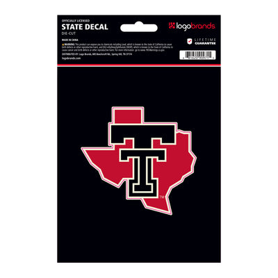 Texas Tech University State Shape Decal