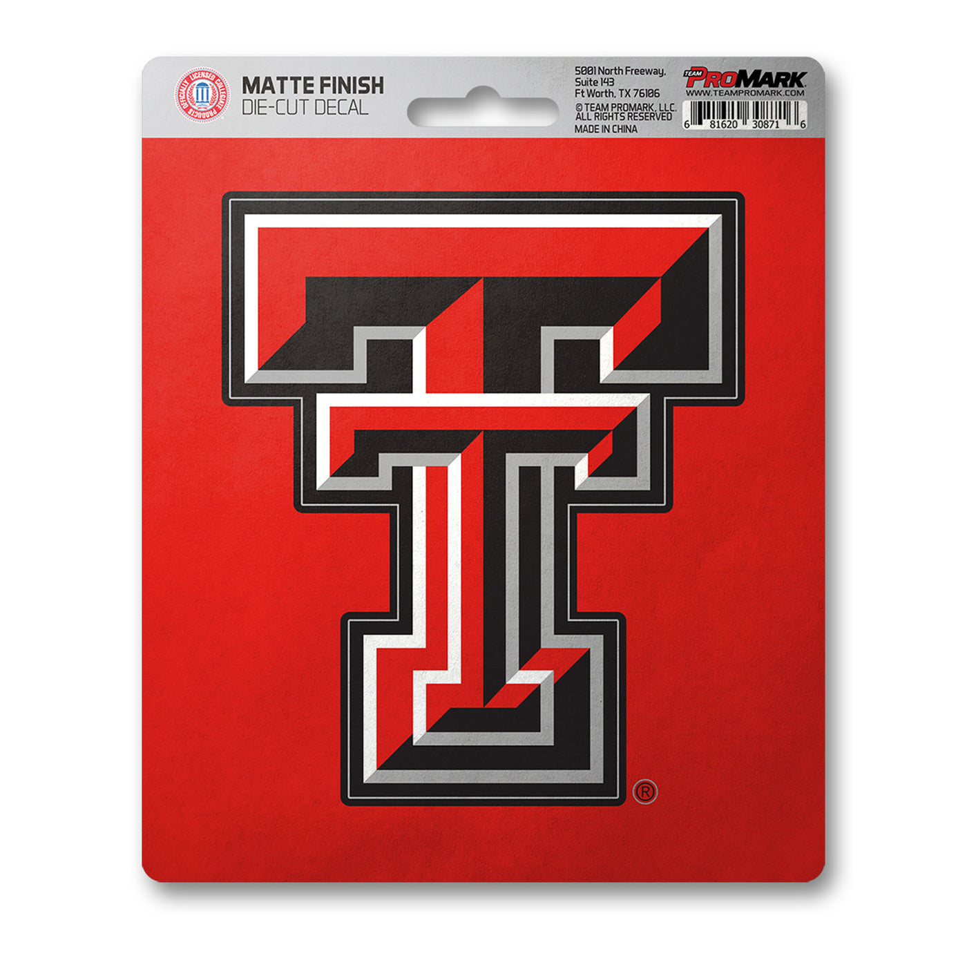 Texas Tech University Matte Decal