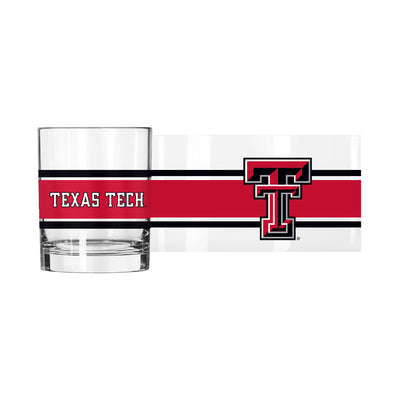 Texas Tech 14oz Stripe Rocks Glass