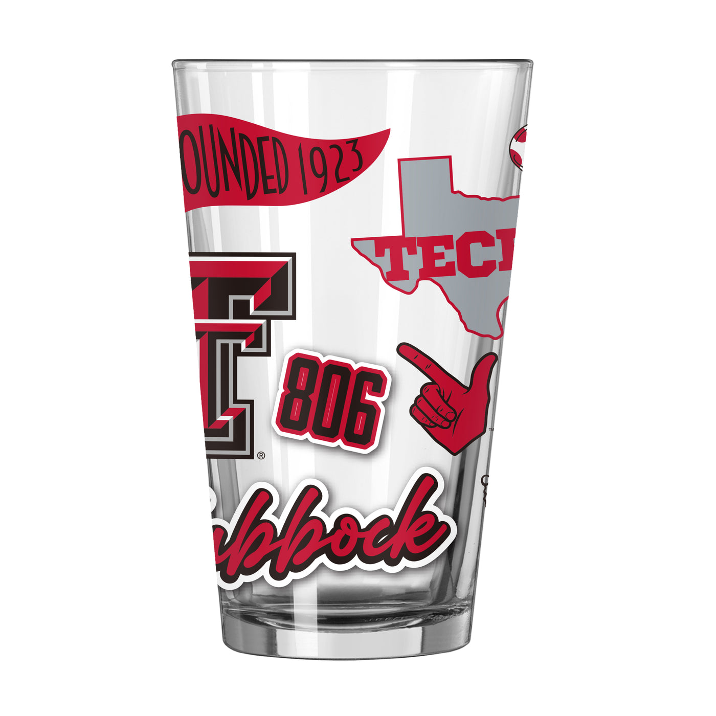 Texas Tech 16oz Native Pint Glass