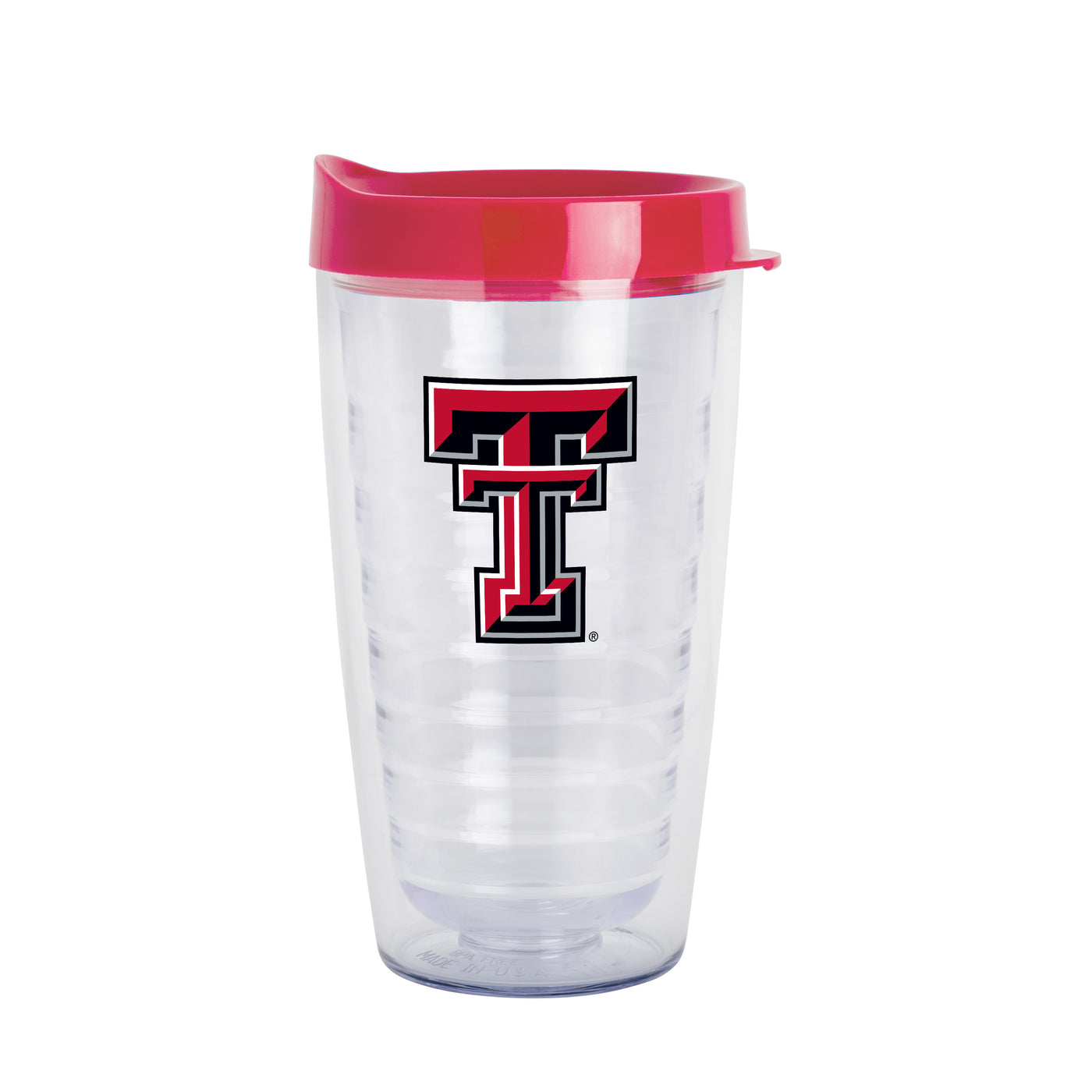 Texas Tech 16oz Flipside Dbl Wall Clear Tumbler