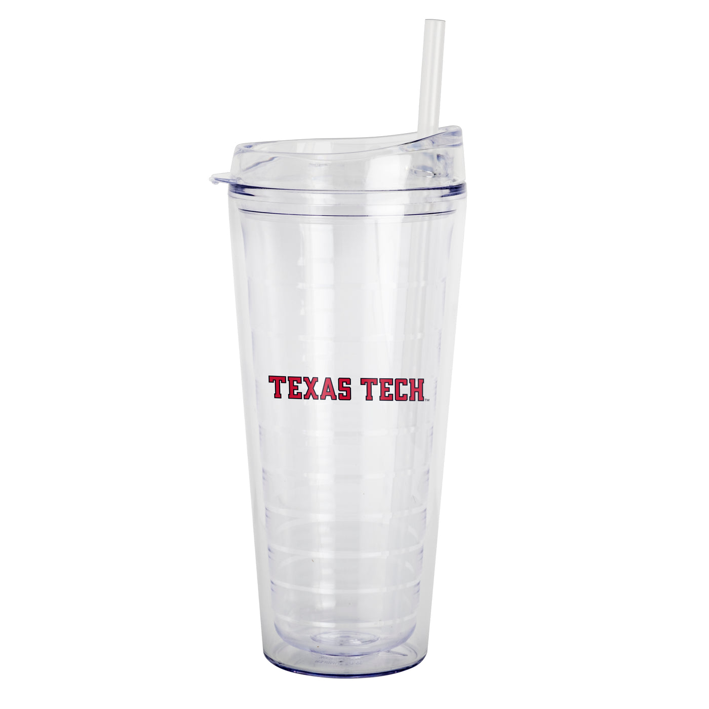 Texas Tech 22oz Flipside Dbl Wall Clear Tumbler