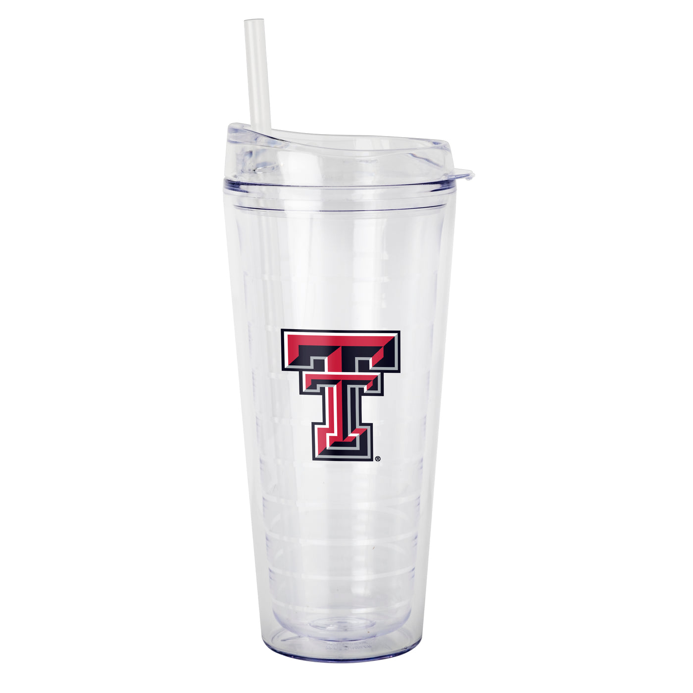 Texas Tech 22oz Flipside Dbl Wall Clear Tumbler