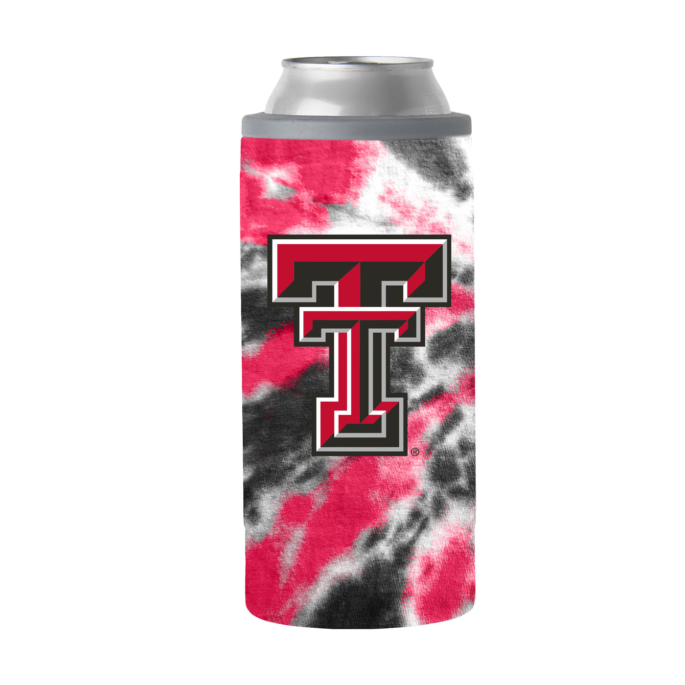 Texas Tech 12oz Tie Dye Slim Can Coolie