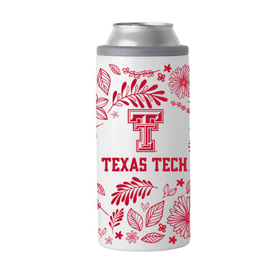 Texas Tech 12oz Botanical Slim Can Coolie