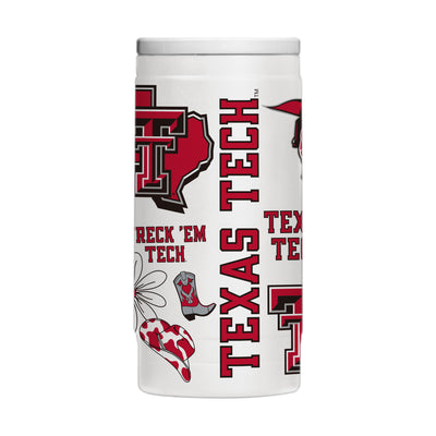 Texas Tech 12oz Native Powder Coat Slim Can Coolie