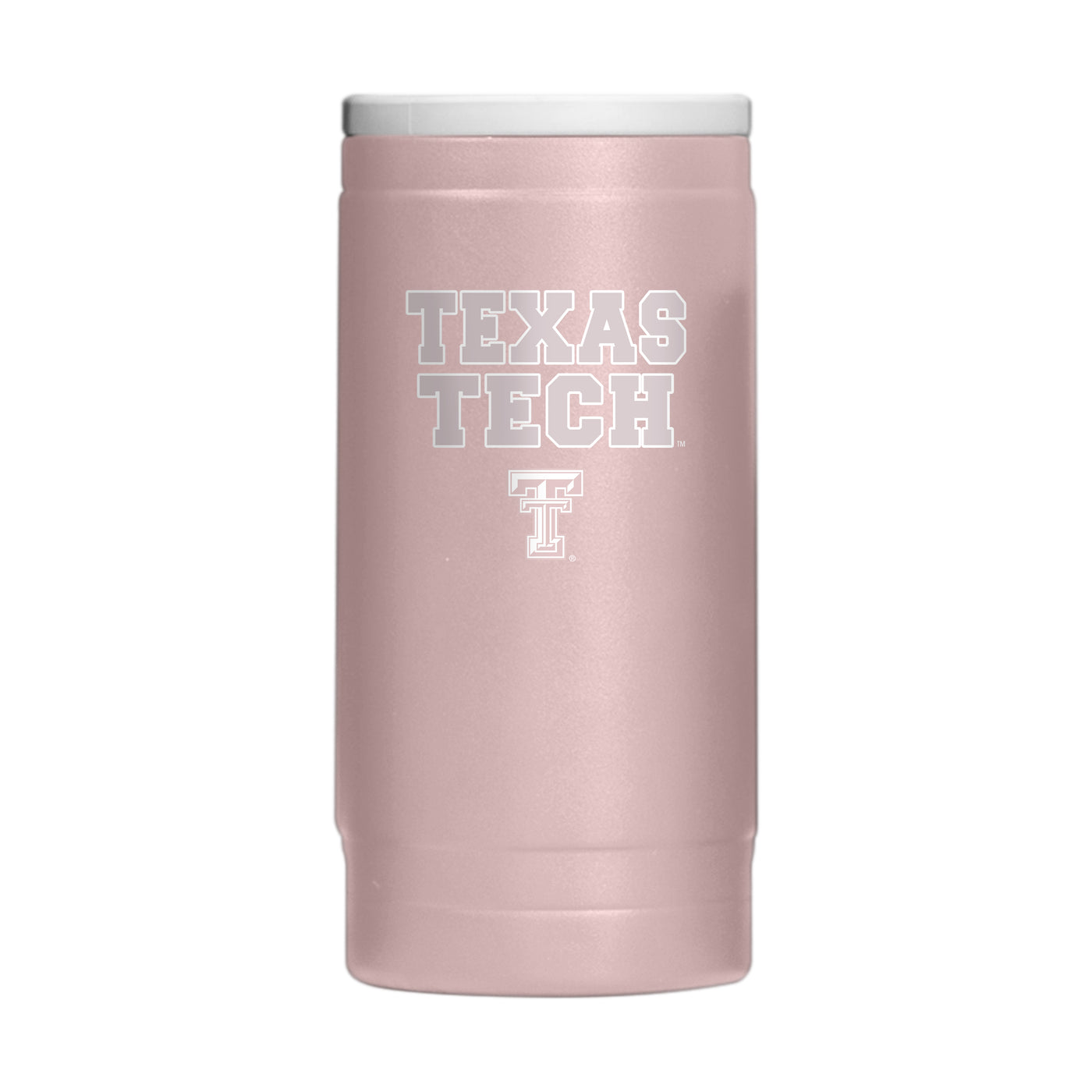 Texas Tech  Stencil Powder Coat Slim Can Coolie